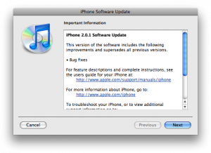 iPhone 2.0.1 Software Update